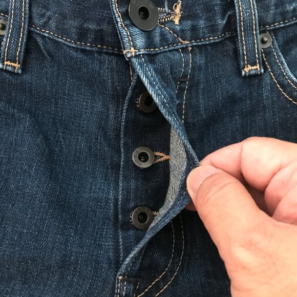 VSTR Stranger Straight Selvedge Jeans Men size 32x34 Blue Mid Rise Button Fly - Picture 11 of 16